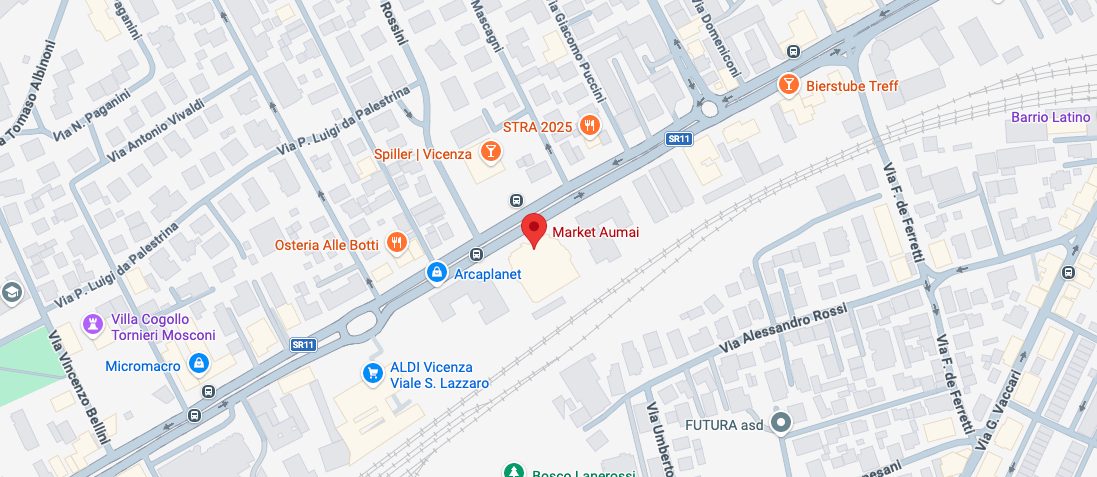 Posizione del negozio Aumai a Vicenza su Google Maps